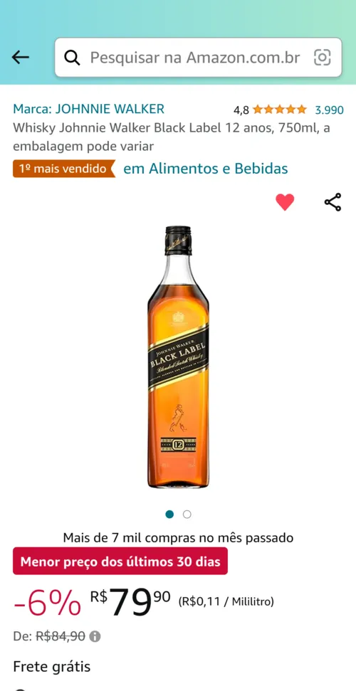 Imagem na descrição da promoção