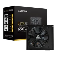 Fonte Montech BETA Bronze 650W, 80 Plus Bronze, PFC Ativo