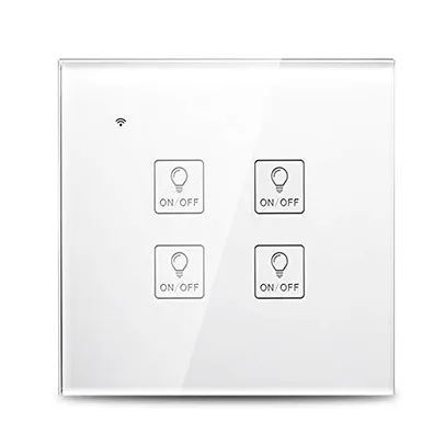 Honorall Wi-Fi Smart Wall Touch Light Switch Painel de vidro