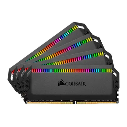 Memoria Corsair Dominator Platinum RGB, 32GB (4x8GB), DDR4, 3200MHz, C16, Preto, CMT32GX4M4Z3200C16