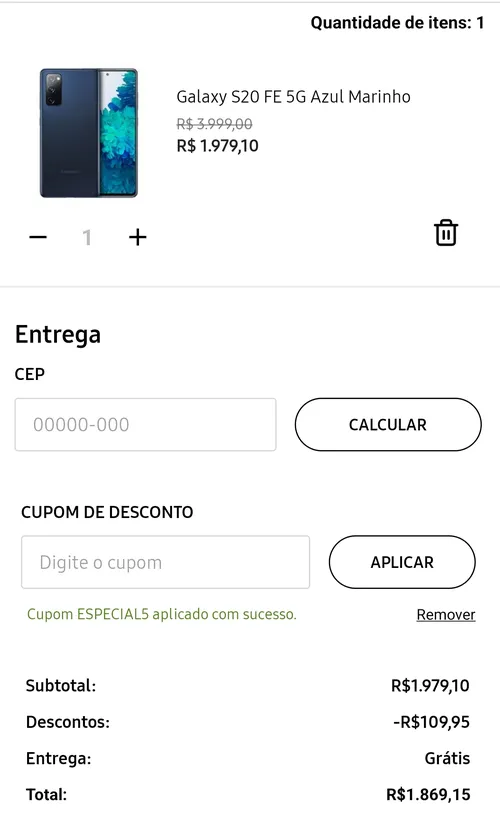 Imagem na descrição da promoção