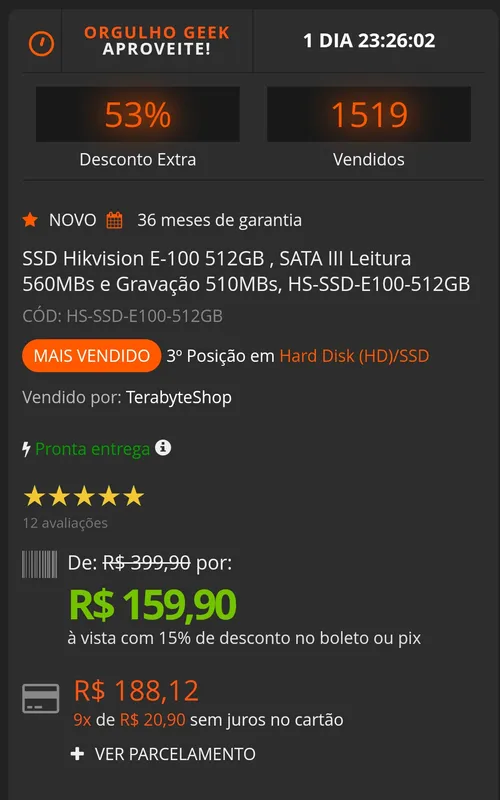 Imagem na descrição da promoção