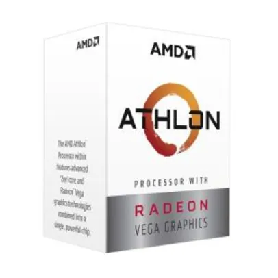 Processador AMD Athlon 3000G AM4 3.5Ghz 4MB Cache - R$279