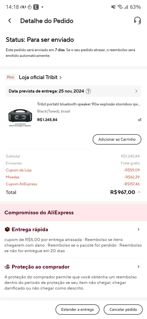 Imagem na descrição da promoção