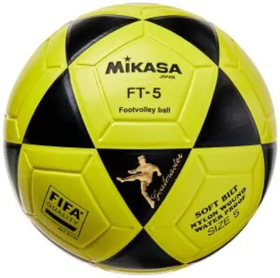 [Prime] Bola de Futevôlei FT-5 Amarela e Preta Mikasa | R$ 238