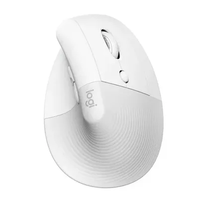 Mouse Sem Fio Ergonômico Lift Branco Logitech