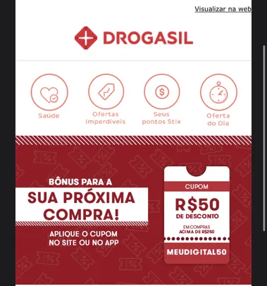 [Selecionados] Cupom de R$50 em compras acima de R$250