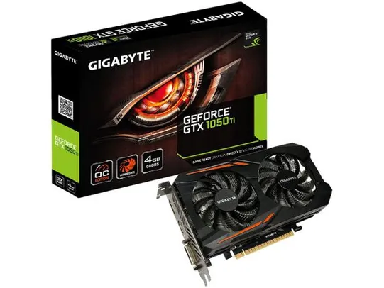 [App] Placa de Vídeo Gigabyte GeForce GTX 1050 TI - 4GB GDDR5 128 bits | R$1576