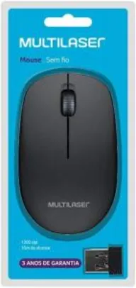[PRIME] Multilaser MO251 - Mouse Sem Fio 2.4 Ghz 1200 DPI Usb, Preto