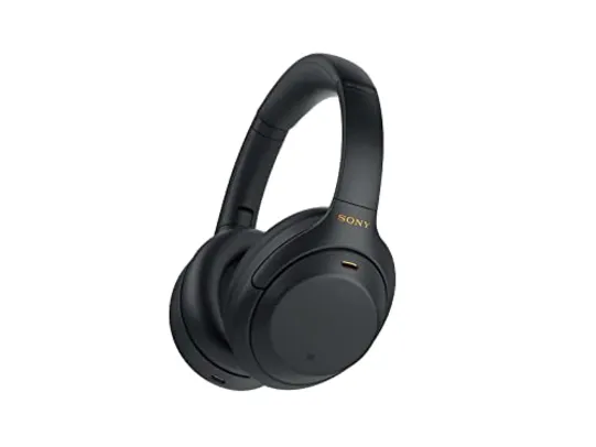 Headphone Sony WH-1000XM4 Preto sem fio Bluetooth e com Noise Cancelling (cancelamento de Ruído) | WH-1000XM4BMUC