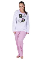 Kit Com 2 Pijamas Femininos Inverno Calça e Blusa | R$ 105