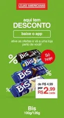 [App + Loja Física] BIS 100G/126G - R$3