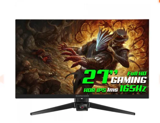 Monitor Gamer ASRock Phantom Gaming PG27FF1A, 27 Pol, Full HD, 1ms, 165Hz, IPS, HDR, 123% sRGB, FreeSync, HDMI/DP, 90LXA050-A0U1A0V