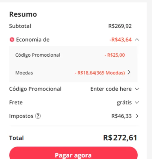 Imagem na descrição da promoção