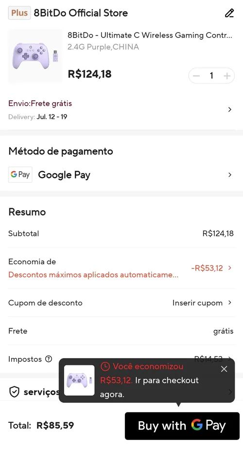 Imagem na descrição da promoção