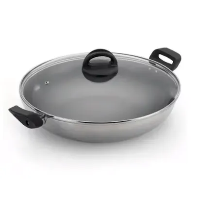 Panela Frigideira Wok 28cm Antiaderente 3,3l Teflon C/ Tampa