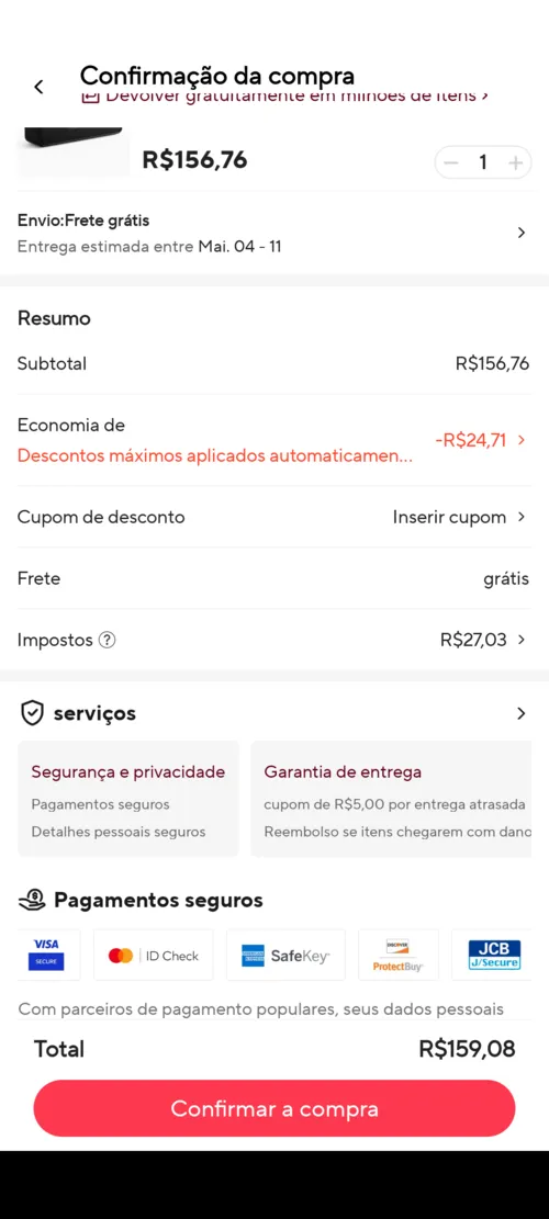 Imagem na descrição da promoção