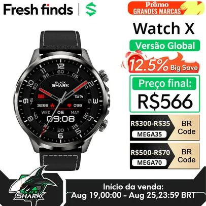 [Imposto incluso] Black Shark-X 4G Android relógio inteligente, 1.9 ''Display, IP67 lavável, câmera de 2MP, versão global