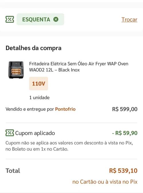 Imagem na descrição da promoção