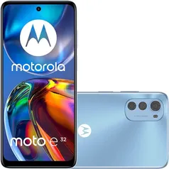 (AME R$ 495) Smartphone Motorola E32 64GB 4G RAM, Tela 6.5'' Dual Chip 