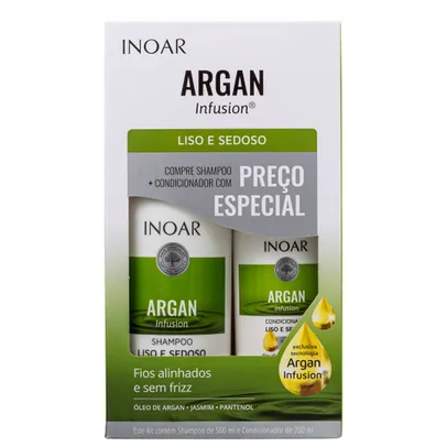 Kit Inoar Argan Infusion Liso e Sedoso - Shampoo e Cond.