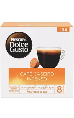 [CONTAS NOVAS / Leve 4 Pague 3] Nescafé Dolce Gusto, Cafe Caseiro Intenso, 10 Cápsulas, 90G