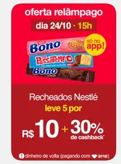 (APP/AME R$7) Leve 5 - Recheados Nestlé