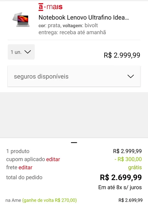 Imagem na descrição da promoção