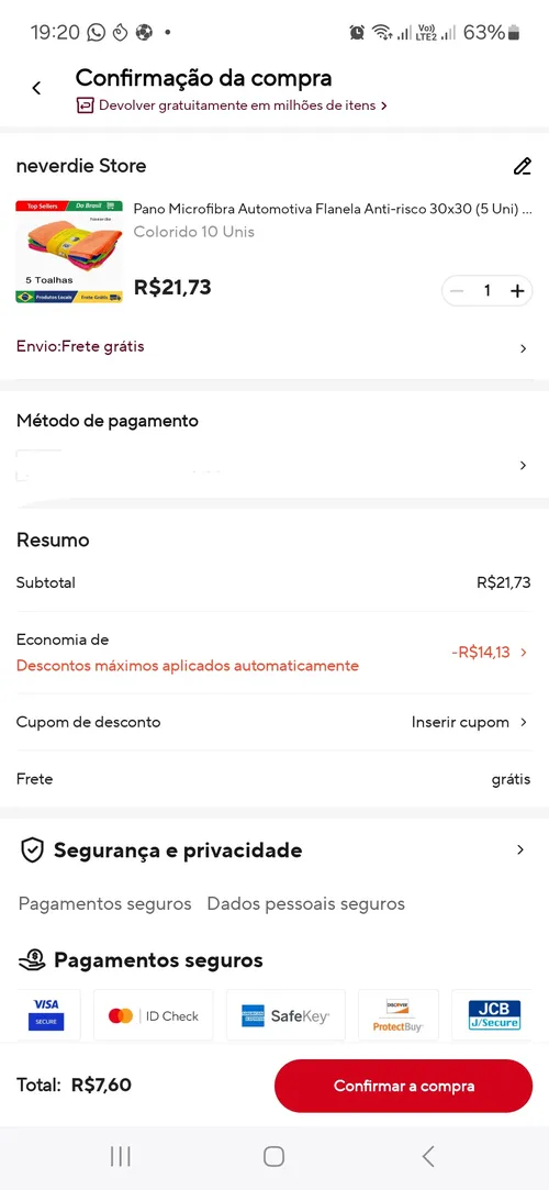 Imagem na descrição da promoção