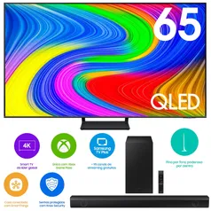 [APP] COMBO: Samsung Smart TV 65 Polegadas QLED 4K 65Q65D 2024 + Soundbar HW-B550/ZD