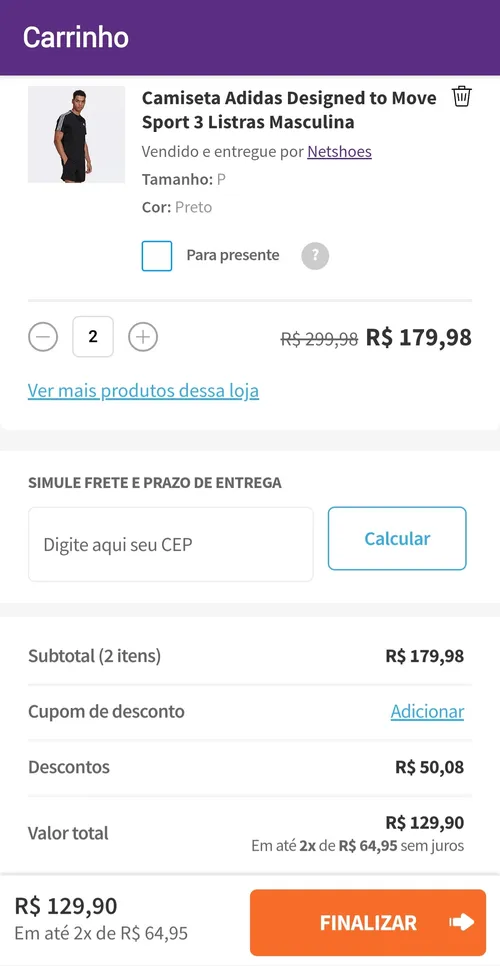 Imagem na descrição da promoção