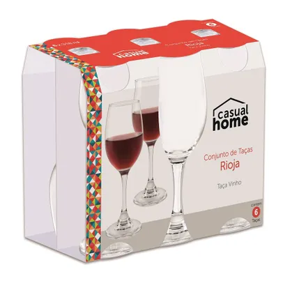 Conjunto de 6 taças vinho rioja 318ML - Casual Home