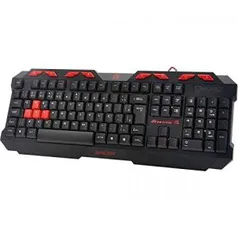 Teclado Gamer, Fortrek, Preto/Vermelho | R$ 33