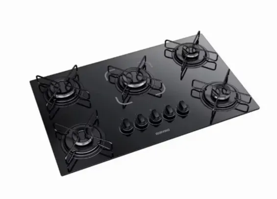 Cooktop Itatiaia Essencial 5 Bocas Vidro Preto Bivolt