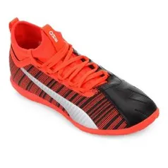 Chuteira Futsal Puma One 5.3 IT Bdp - Preto e Vermelho