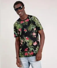 Camiseta masculina - Folhagem Tropical