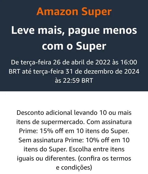 Imagem na descrição da promoção