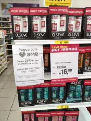 Shampoo + Cond. Elseve [ R$11,89 AME 30%] Lojas Americanas - Lojas físicas