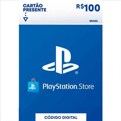 R$100 PlayStation Store - Cartão Presente Digital [Exclusivo Brasil]