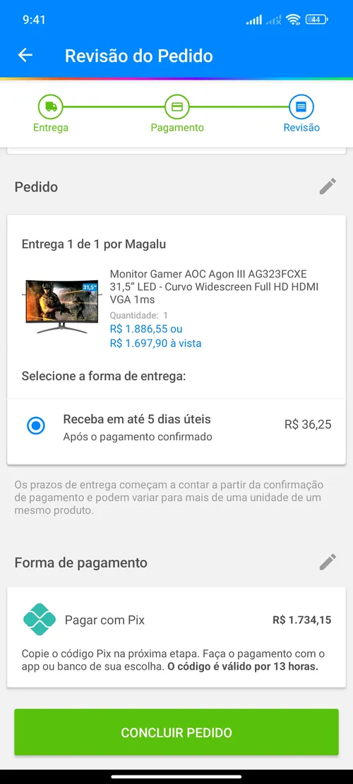 Imagem na descrição da promoção