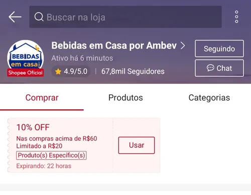 Imagem na descrição da promoção