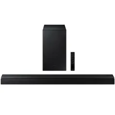 Soundbar Samsung com Subwoofer Sem Fio, 410W RMS, Bluetooth, 2.1 Canais, Preto - HW-A555