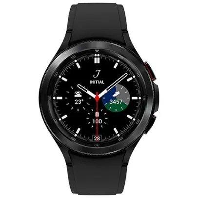 Galaxy Watch4 Classic bt 46mm Samsung Preto com 1,4, Pulseira de fkm, Wi-Fi, Bluetooth e 16GB