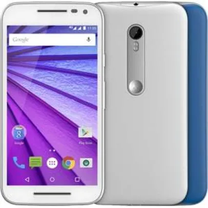 [Americanas] Smartphone Motorola Moto G 3ª Geração Colors Dual Chip Desbloqueado Android 5.1 Tela HD 5" 16GB de Memória Interna 4G Câmera 13MP Processador Quad Core 1.4GHz Branco - R$809