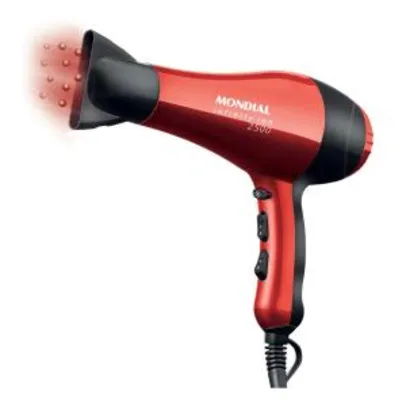 Secador de Cabelos Mondial Infinity 2500 SC-12 com Tecnologia Tourmaline Íon 1900W – Vermelho - R$48