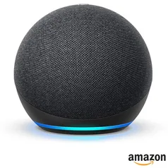 Assistente de Voz Amazon Smart Speaker Echo Dot 4º geração Preto com Alexa