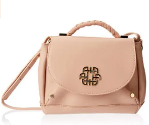 Bolsa Transversal Ana Hickmann Trança Soft Tainá Feminina Nude