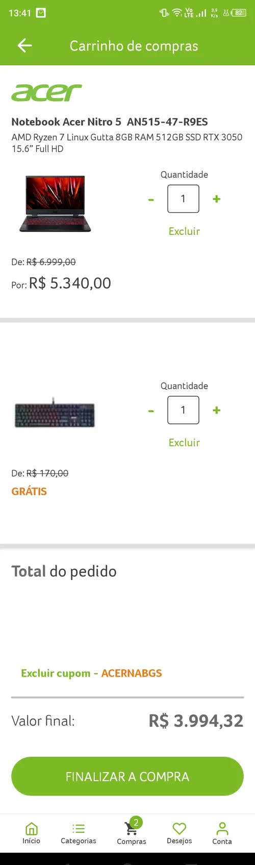 Imagem na descrição da promoção