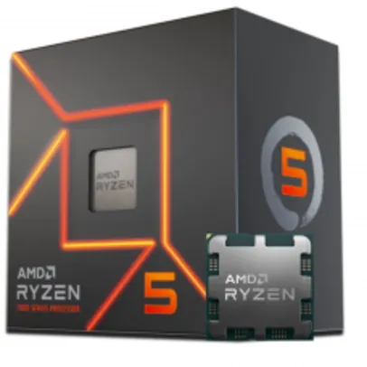 Processador AMD Ryzen 5 7600 3.8GHz (5.1GHz Turbo), 6-Cores 12-Threads, AM5, Com Cooler AMD Wraith Stealth.