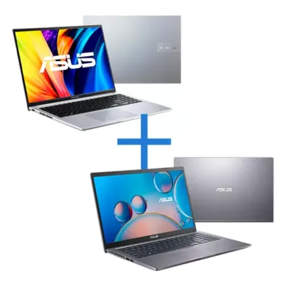 Notebook ASUS VivoBook 16 X1605ZA-MB310 Transparent Silver + Notebook ASUS X515MA-BR933WS Cinza